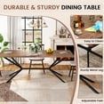 thumbnail image 5 of furlinkhm 70.8'' Large Kitchen Dining Room Table for 6-8, Rectangular Wooden Kitchen Table, Dining Table with X-Shaped Metal Frame, Suit for Kitchen Dining Room Restaurant(Rustic Brown), 5 of 8