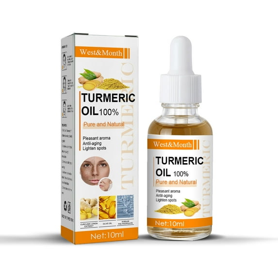 Dengmore Turmeric Liquid Extract with Ginger Oil - Turmeric Dark Corrector Serum High Gloss Skin Care Moisturizing Repair Serum 10ml