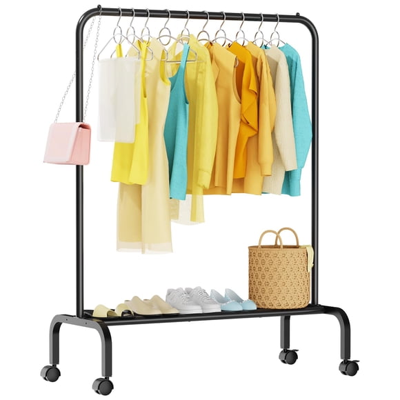Percheros enrollables STARLATTA para colgar ropa, color negro