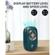 thumbnail image 2 of Mini Ventilador Portátil Recargable TUNC 3 Velocidades Batería 2000 mAh Pantalla LED, 2 of 5