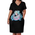 thumbnail image 3 of ¡Camiseta miku dice derechos Trans! T-Shirt _ by céli _ vestido suelto con bolsillo vestidos largos para mujer, 3 of 7