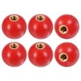 thumbnail image 1 of Uxcell 6-Pack de perillas de bola roscadas, rosca hembra M10, diámetro de 35 mm. Perilla de bola de termofijo para tornos/máquinas/cortadoras de césped, mango de palanca [Rojo], 1 of 1