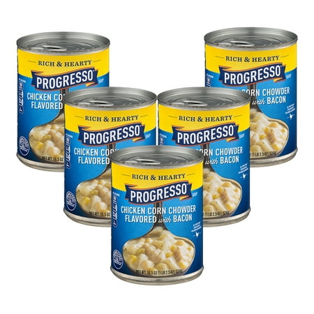 (5 Pack) Progresso Rich and Hearty Chicken Corn Chowder, 18.5 (Best Chicken Corn Chowder)