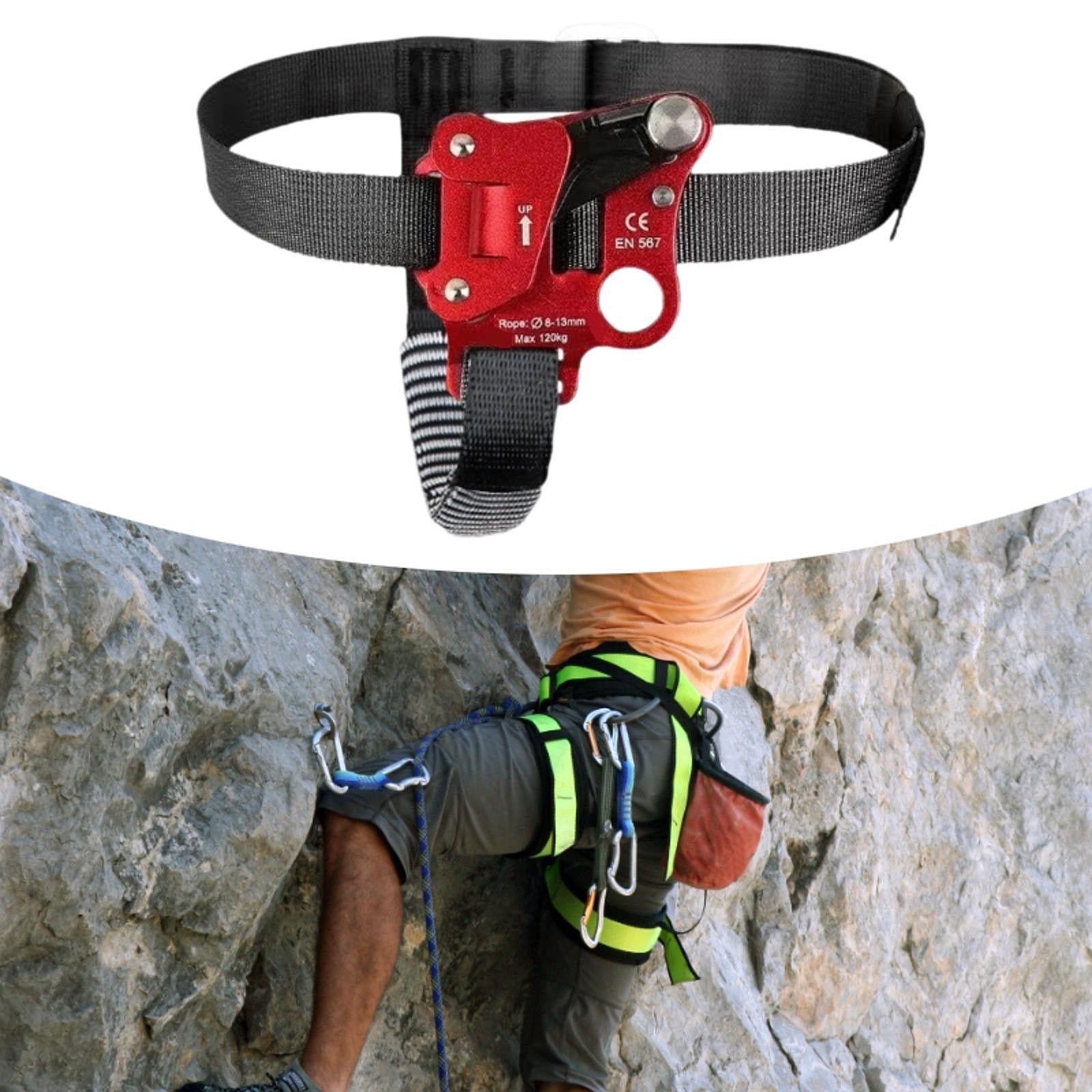 Foot Ascender Rappelling Gear Equipment Compact Aluminum Alloy for Outdoor Climbing Caving Work Engineering Protection