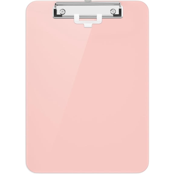 Pack of 2 Plastic Clipboard with Pen Holder, Purple 8.5x11 Letter Size Clip Board for Classroom, Office, Students, Nurses and Women, Low Profile Clip, Size 12.5 x 9 in