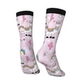 thumbnail image 5 of Uemuo No Drama Llama Pattern Women's Crew Socks, Soft Durable Breathable Moisture-Wicking with Odor Control Cotton socks, 5 of 9
