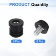 thumbnail image 3 of Uxcell 8 juegos de pies niveladores, M6x16mm, patas ajustables de plástico para muebles, niveladores enroscables con rosca redonda para mesa, silla y muebles, negro, 3 of 7
