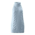 thumbnail image 1 of KHONTS , Chandail d'Anime pour Femme, Robe Tricotée à Col Roulé Japonaise, Chandail Sans Dos, Gilet Sans Manches Bleu m, 1 of 4
