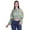 Blue3, variant on Printed Casual Long Sleeve Tops Women Cold Shoulder Ruffle Sleeves Top