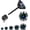 D: Black (Rainbow CZ 2-6mm), variant on 316L Surgical Stainless Steel Threadless Flat Back Earrings 2-6mm Hypoallergenic CZ Cartilage Earrings Studs Set Push-in Flat Back Stud Earrings Tragus Helix Piercing Jewelry for Women and Men