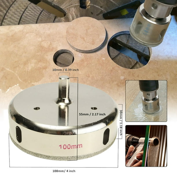 4 inch Hole Drill Bit Glass Perforator Bit Diamond Coated Marble