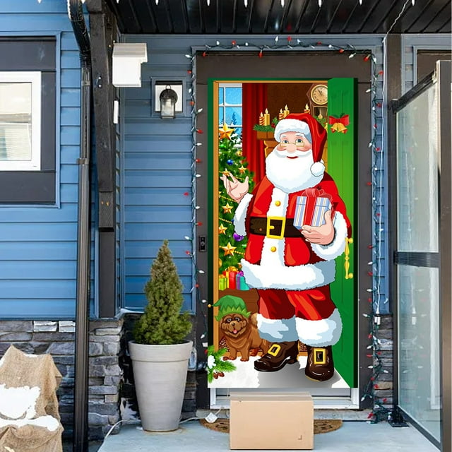Mejora tu Navidad con esta festiva cortina para puertas navideñas A para tu hogar en estas fiestas con una entretenida cortina para puertas navideñas.
