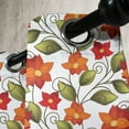 thumbnail image 3 of Ambesonne Floral Grommet Curtain, Boho Herbs Lily Nature, 50" x 72", Olive Green Orange White, 3 of 6