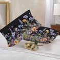 thumbnail image 3 of Purple Watercolor Outdoor Pillow Covers Pack of 2 Wildflower Flower Black Background Design Waterproof Throw Pillow Covers Decorative Cushion Cases for Patio Garden Tent Balcony Couch 20x12 inch, 3 of 8