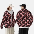 thumbnail image 2 of KLL New Year Flamingo Print Men's Women’s UPF 50+ Sun Protection Outdoor Hoodie Jacket Long Sleeve Fishing Hiking Performance Shirt- Medium, 2 of 5