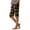 Brown, variant on WTOBBY Women's Fashion Floral Print Elastic Waist Bermuda Shorts with Front Pockets, Comfortable Loose-Fit for Daily Warm Weather Leisure,Black S