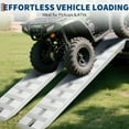 thumbnail image 6 of Mescukay 2PCS Aluminum Loading Ramps Heavy Duty 6000 LBS Car Ramp Top Hook Attaching End, Non-Slip Rungs, Safety,  Trailer Ramps for Trucks, Autos, Tractors, ATV/UTV, Motorcycles, 6 of 7