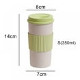 thumbnail image 2 of Reusable Coffee Cup with Lid and Sleeve | Wheat Fiber Portable Travel Mug | Dishwasher Safe, Zero Waste, Plastic Free with Leak-Proof, 2 of 4