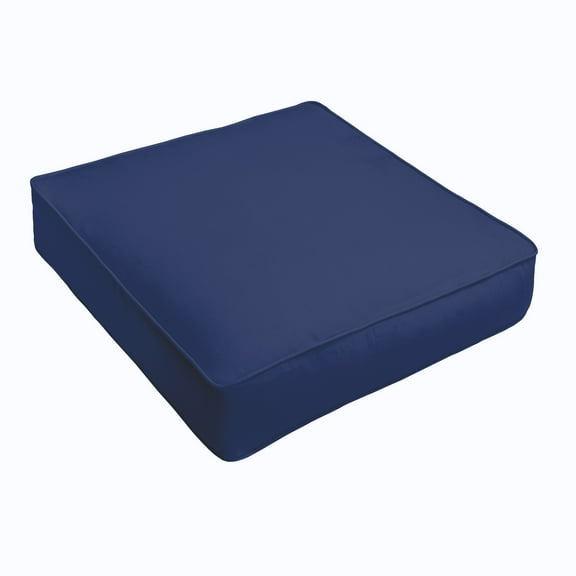 Sorra Home Dark Blue Indoor/Outdoor Deep Seating Cushion, Corded