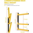 thumbnail image 2 of Storage Racks Folding Wood Organizer Heavy Duty Shelf Brackets With 6-Level 720 Lbs Capacity Yellow Metal Utility Racks Garage Wall Shelving for Indoor and Outdoor Use (4 Pack)
‎, 2 of 8