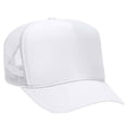 thumbnail image 2 of OTTO CAP 5 Panel High Crown Mesh Back Trucker Hat, Polyester Foam Front, White, 6PCS Set Pack, 2 of 7