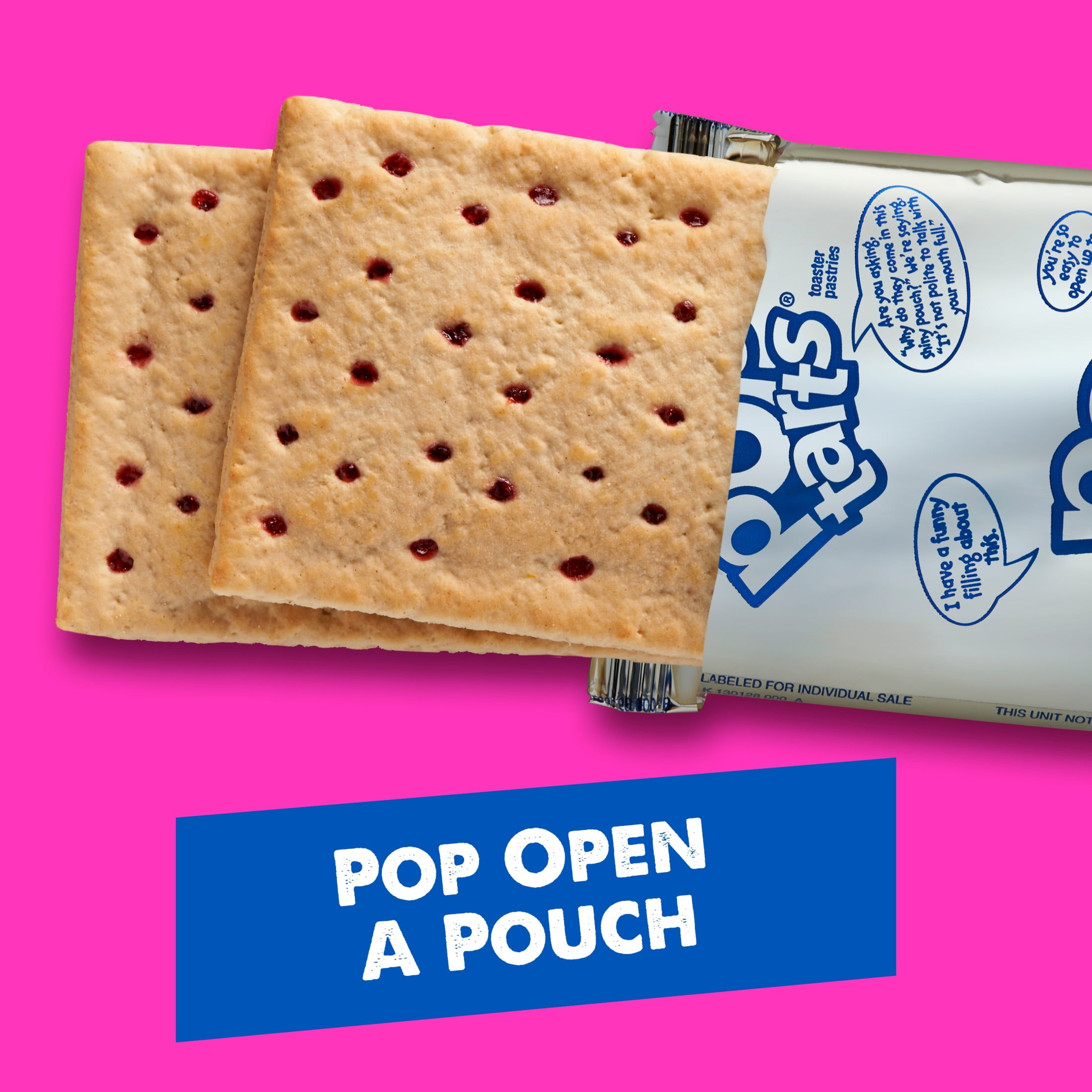 (8 pack) Pop-Tarts Unfrosted Strawberry Toaster Pastries, Breakfast Foods, Shelf-Stable, 27 oz (16 Count)