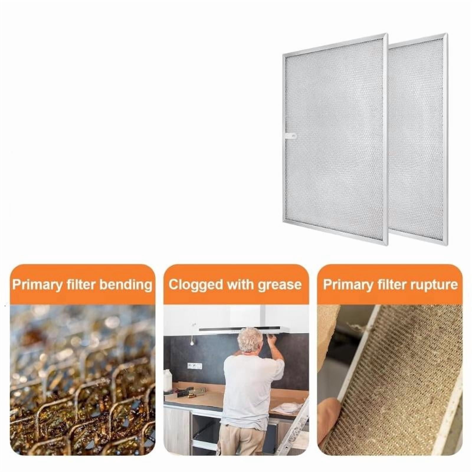 CEORPER Range Hood Filter Kitchen Absorber Filter Metal Texture for Various Models