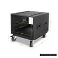 thumbnail image 3 of Sound Town 8U PA/DJ Rack/Road Case with 8-Space, Industry-Grade Plywood with Polyurea Coating, Rain Cover, Casters, 21.7" Rackable Depth - Pro Tour Grade (STRCP-8UW), 3 of 7