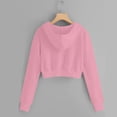 thumbnail image 3 of EnJoCho Girls Zip Sweatshirt Kids Soli𝖽 Classic Hoodies Soft Sweatshirt For Boys And Girls Cropped Zip Up Hoodie Kids Casual Long Sleeve Hooded Jacket Pocket 8 To 16 Years, 3 of 5