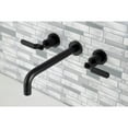 thumbnail image 2 of Kingston Brass KS8020KL Whitaker Two-Handle 3-Hole Wall Mount Roman Tub Faucet in Matte Black, 2 of 7