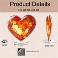thumbnail image 4 of Uuiauoio Acrylic Decorative Sign Valentine'S Day Angel Crystal Heart 2D Flat Print Acrylic Decorative Desktop Decoration for Home Office Garden with Stand, 4 of 7