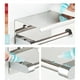 thumbnail image 4 of Portarrollos de papel higiénico de pared con estante, portarrollos de papel autoadhesivo de acero inoxidable, soporte de papel higiénico con plataforma de almacenamiento para inodoro, baño, cocina, 4 of 7