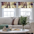 thumbnail image 5 of LALILO Kitchen Curtain Valance Vintage Nature Landscape Rod Pocket Window Curtain 52"x 18" Set of 2, 5 of 7
