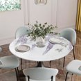 thumbnail image 5 of Purple Spring Floral Round Tablecloth for 36-44 Inch Tables,Fitted Table Cover with Elastic Edge,Summer Botanical Weeping Vintage Waterproof Outdoor Table Cloth Protector for Patio Garden Dinner, 5 of 9