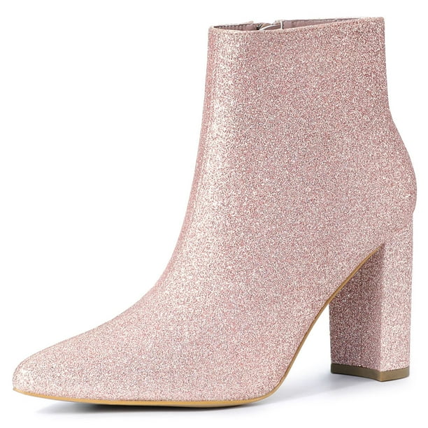 Zapatos De Tacón Allegra K Para Mujer - Punta Puntiaguda Y Tobillo Atado