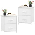 thumbnail image 1 of Eunos Ensemble de 2 Tables de Chevet Blanches pour Chambre à Coucher, Petite Table de Chevet Ou Table d'Appoint pour Garde-Robe Ou Salon, 1 of 7