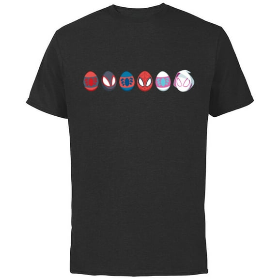 Marvel Spider-Man Super Heroes Toony Easter Eggs - Short Sleeve Cotton T-Shirt for Adults - Customized-Black