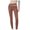 Orange, variant on WREESH Womens Yoga Pants Color-Blocking Waist Lifting Hip Exercise Fitness Tight Yoga Pants Gray