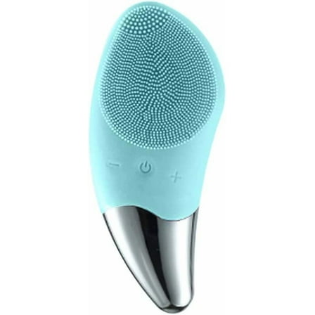 Sonic Facial Cleansing Brush Electric, Waterproof Silicone Face Massager Brush Rechargeable Face Scrubber, Mini Skin Cleanser Exfoliator for Anti-Aging Skincare