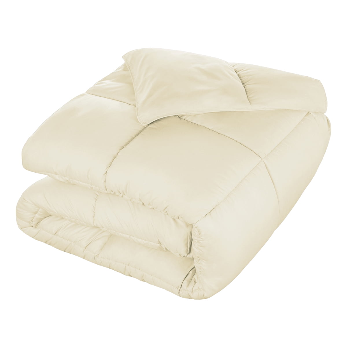 BNM Solid Comforter Down Alternative Bedding, Twin/Twin XL, Ivory