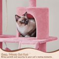 thumbnail image 6 of YEXJ 63.5″ H Cat Tree, Multi Level Cat Tree Condo with Basket Hammock Scratching Post, Cat Furniture for Indoor Cats, 6 of 10
