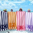 thumbnail image 1 of Lofaris Custom Stripes Color Name Beach Towel, 1 of 5