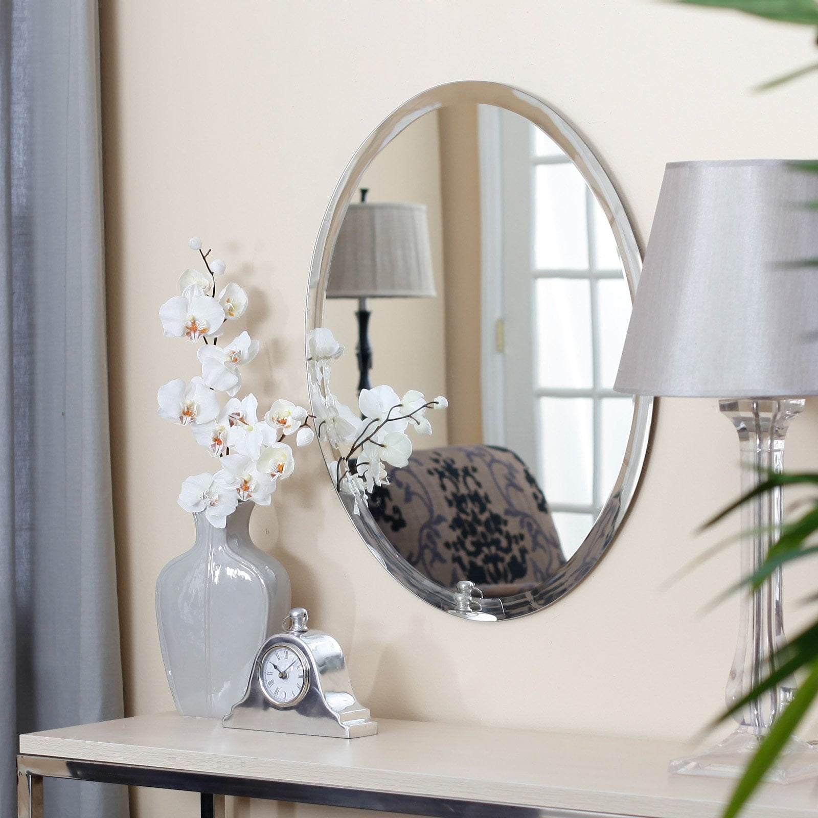 uttermost frameless oval beveled vanity mirror - walmart