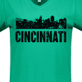 thumbnail image 4 of Inktastic Cincinnati Skyline Grunge Women's V-Neck T-Shirt, 4 of 5