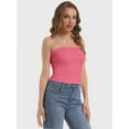 thumbnail image 5 of Women's Tube Crop Tops Strapless Cute Sexy Basic Solid Casual Cami Tops, 5 of 6