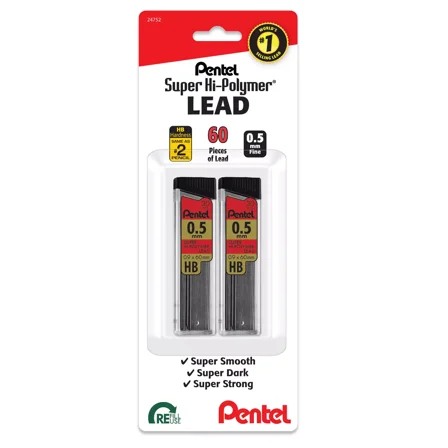 2pk/60ct #2 0.5MM Mechanical Pencil Lead Refill