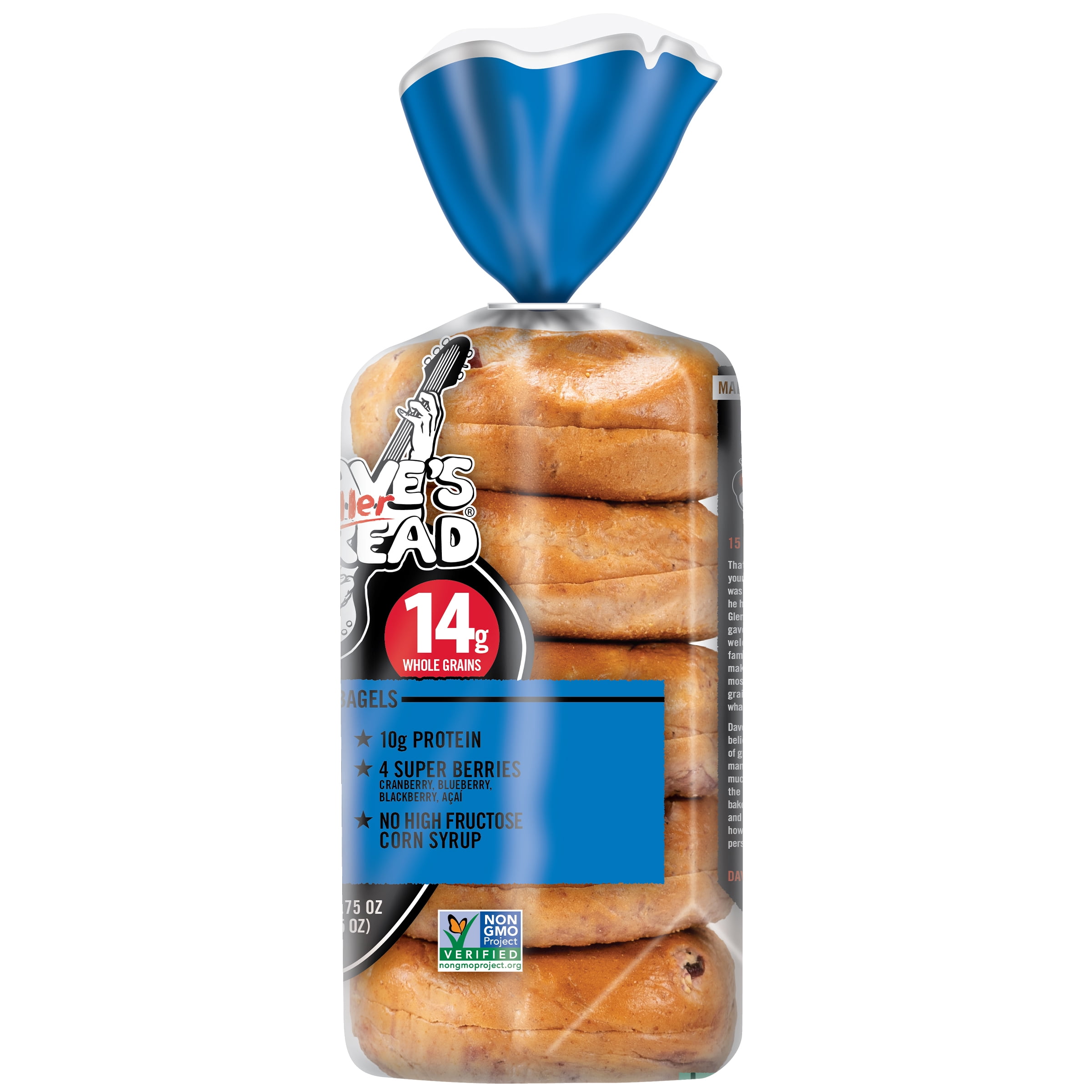 Dave's Killer, Bread Boomin' Berry Organic Bagels, 16.75 oz, 5 Ct, Shelf-Stable