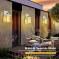 thumbnail image 6 of VIANIS Outdoor Motion Lights for House, 2-Pack Dusk to Dawn Outdoor Lanterns for Front Porch Waterproof, Anti-Rust Aluminum Exterior Wall Sconce with Tempered Water Glass for Garage, 6 of 10