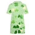 thumbnail image 4 of BEFOKA St. Patrick's Day Pajamas For Women Set Button Up Shirt & Elastic Waist Shorts Collar Neck Nightwear Graphic Pjs Shorts Sleepwear Short Sleeve Pjs Soft Pj Sets Loose Sleepwear, 4 of 6