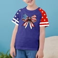 thumbnail image 3 of T-Shirt à Manches Courtes pour la Fête de l'Indépendance pour Garçons et Filles Tout-Petits, Mélange Doux de Polyester-Spandex, Col Rond, Imprimé Coloré, Port Toutes Saisons, Lavable à la Main, 3 of 4